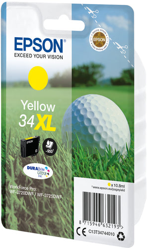 Epson Golf ball Singlepack Yellow 34XL DURABrite Ultra Ink Epson Golf ball Singlepack Yellow 34XL DURABrite Ultra Ink